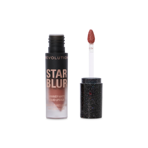 Makeup Revolution - Rossetto liquido opaco con brillantini Star Blur - Frosted Petal