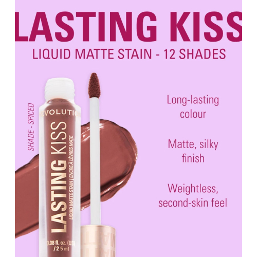 Makeup Revolution - Rossetto liquido opaco Lasting Kiss - Cupid Red
