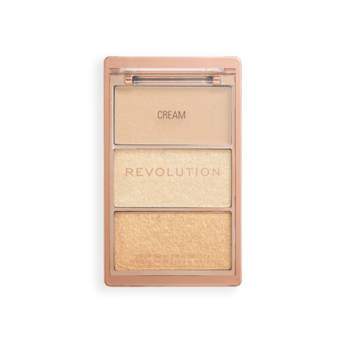 Makeup Revolution - Highlight Icon Palette di illuminanti - Rosy Gold Glow