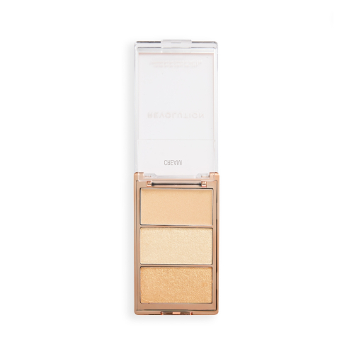 Makeup Revolution - Highlight Icon Palette di illuminanti - Rosy Gold Glow