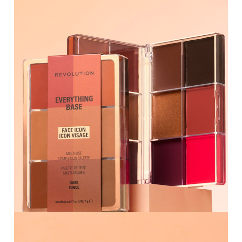 Makeup Revolution - Palette viso Everything Base Face Icon Complexion - Dark