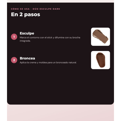 Makeup Revolution - Set di Contorno in stick Reloaded Contour & Blend - Dark + Bronzante in crema Ultra Cream Bronzer - Deep