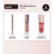 Makeup Revolution - Set di Profilo Labbra Pout Liner - Chauffeur Nude + Rossetto liquido opaco Air Blur - Chauffeur + Lucidalabbra volumizzante Pout Bomb - Melba Warm Peach
