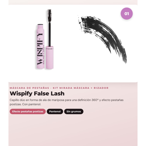 Makeup Revolution - Set di Mascara Wispify False Lash + Piega ciglia Lash Stash