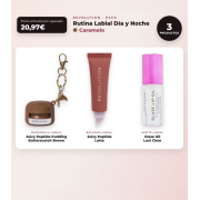 Makeup Revolution - Set di Maschera labiale Juicy Peptide Pudding - Butterscotch Brown + Balsamo labiale Juicy Peptide - Latte + Olio per labbra Glaze Oil - Lust Clear