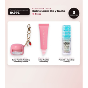Makeup Revolution - Set di Maschera labiale Juicy Peptide Pudding - Strawberry Soufflé + Balsamo labiale Juicy Peptide - Strawberry + Olio labiale Aqua Drip Cooling