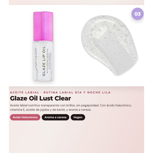 Makeup Revolution - Set di Maschera labiale Juicy Peptide Pudding - Sugar Swirl Lilac + Balsamo labiale Juicy Peptide - Spice + Olio per labbra Glaze Oil - Lust Clear