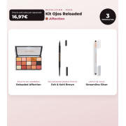 Makeup Revolution - Set di Palette di ombre Reloaded - Affection + Delineatore per occhi Felt & Kohl Precision Dual Liner - Brown + Delineatore per occhi Streamline Waterline Eyeliner Pencil - Silver