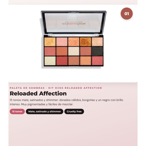 Makeup Revolution - Set di Palette di ombre Reloaded - Affection + Delineatore per occhi Felt & Kohl Precision Dual Liner - Brown + Delineatore per occhi Streamline Waterline Eyeliner Pencil - Silver