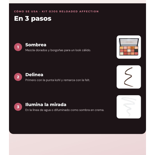 Makeup Revolution - Set di Palette di ombre Reloaded - Affection + Delineatore per occhi Felt & Kohl Precision Dual Liner - Brown + Delineatore per occhi Streamline Waterline Eyeliner Pencil - Silver