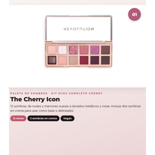 Makeup Revolution - Set di palette di ombretti The Cherry Icon + Delineatore occhi liquido Super Flick - Black + Delineatore occhi Streamline Waterline Eyeliner Pencil - Rose Gold