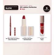 Makeup Revolution - Set di Profilo Labbra IRL Filter Finish Lip Definer - Burnt Cinnamon + Rossetto satinato Lip Allure Soft Satin + Rossetto liquido opaco Air Blur - Fiery