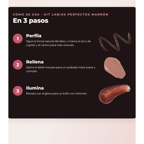 Makeup Revolution - Set di Profilatori di labbra Pout Liner - Espresso Cool Brown + Rossetto liquido IRL Whipped Lip Crème - Espresso Nude + Lucidalabbra con Shimmer Pout Bomb - Chocolate Sparkle