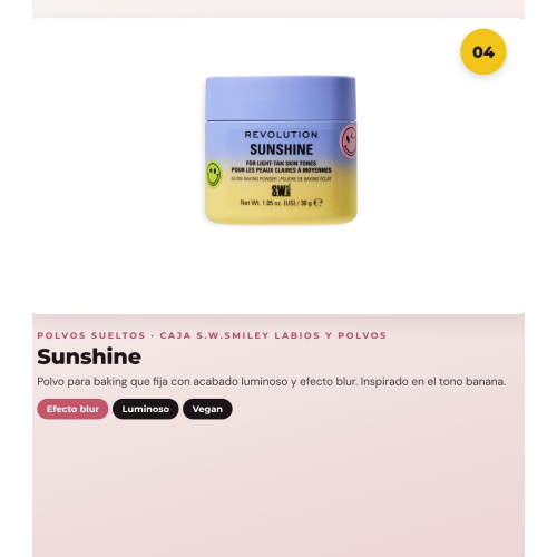 Makeup Revolution - Set *S.W.Smiley* - Brillo di labbra Stellar Shine + Brillo di labbra Pink Bliss + Balsamo per labbra e guance pH + Polveri libere Sunshine