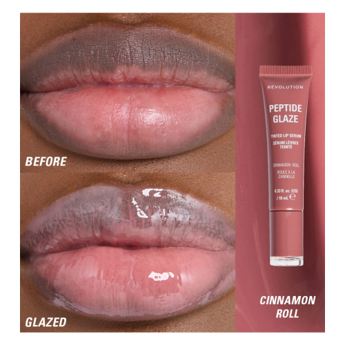 Makeup Revolution - Tinta labbra con siero Peptide Glaze - Cinnamon Roll