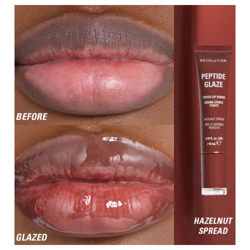 Makeup Revolution - Tinta labbra con siero Peptide Glaze - Hazelnut Spread