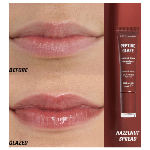 Makeup Revolution - Tinta labbra con siero Peptide Glaze - Hazelnut Spread