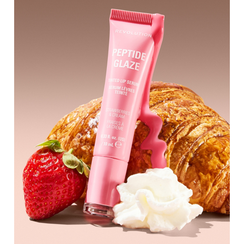 Makeup Revolution - Tinta labbra con siero Peptide Glaze - Strawberry & Cream