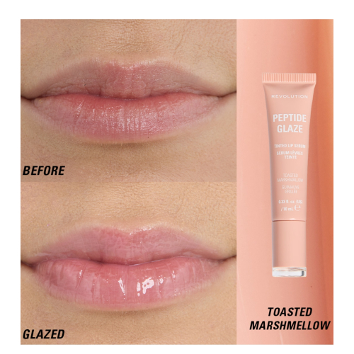 Makeup Revolution - Tinta labbra con siero Peptide Glaze - Toasted Marshmallow