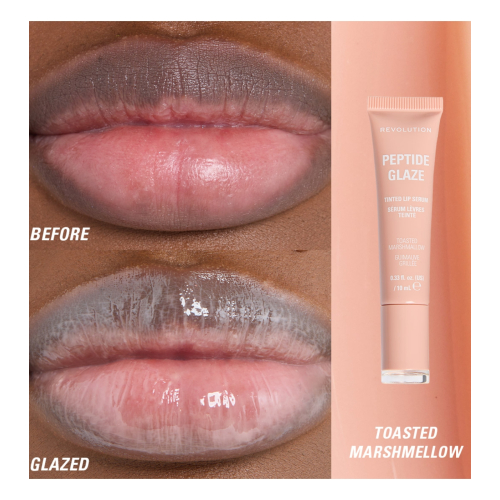 Makeup Revolution - Tinta labbra con siero Peptide Glaze - Toasted Marshmallow