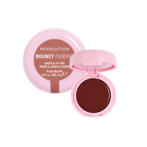 Makeup Revolution - Tinta per guance e labbra Bouncy Pudding - Hazy Nude