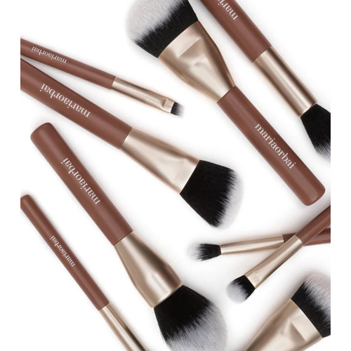 Maria Orbai - Borsa da trucco con 13 pennelli Vegan Brushes