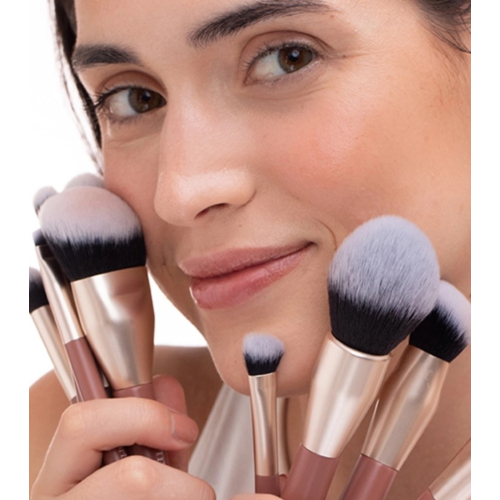 Maria Orbai - Borsa da trucco con 13 pennelli Vegan Brushes
