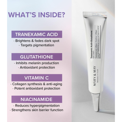 Mary & May - Crema contorno occhi Tranexamic Acid+ Glutathion