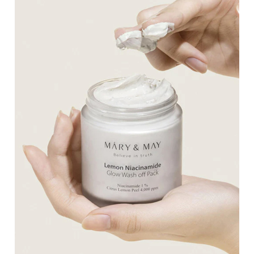 Mary & May - Maschera esfoliante per il viso Lemon Niacinamide Glow Wash off