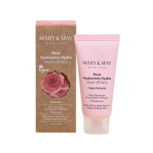 Mary & May - Maschera viso Rose Hyaluronic Hydra Wash off