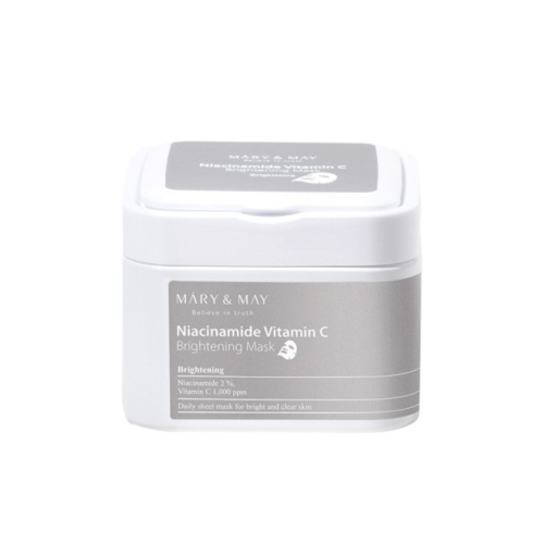 Mary & May - Maschera illuminante con niacinamide e vitamina C - 30ea