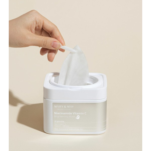 Mary & May - Maschera illuminante con niacinamide e vitamina C - 30ea