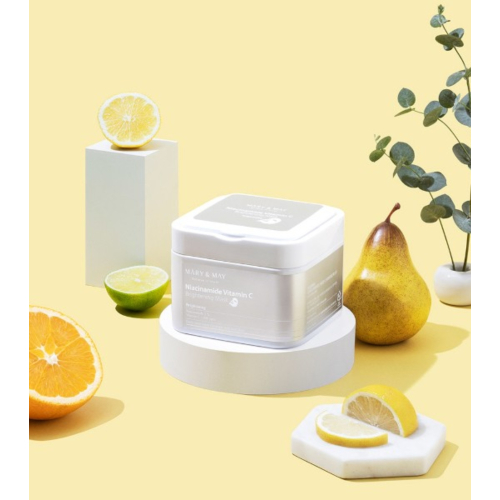 Mary & May - Maschera illuminante con niacinamide e vitamina C - 30ea