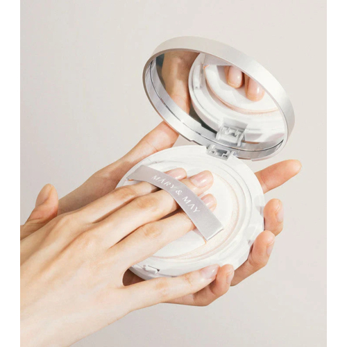 Mary & May - Crema solare Cushion SPF50+ PA++++ Niacinamide Panthenol