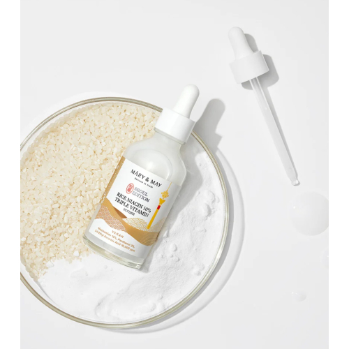 Mary & May - Siero viso illuminante Rice niacin 10% Triple Vitamin Serum