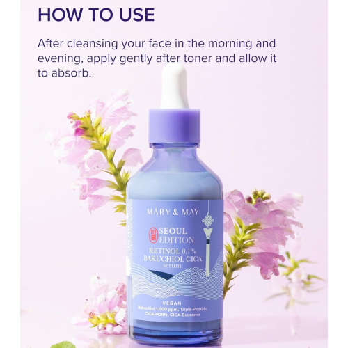 Mary & May - Siero viso Retinol 0.1% Bakuchiol CICA