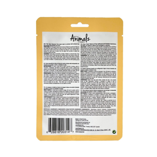 masque BAR - Maschera per il viso Pretty Animalz - Tiger