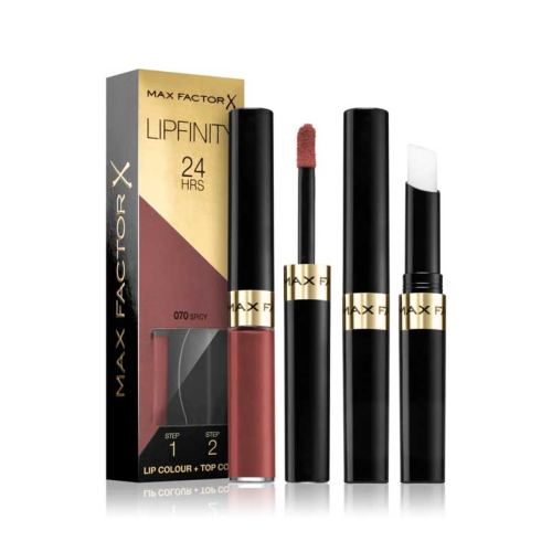 Max Factor - Rossetto liquido e balsamo Lipfinity 24h - 070: Spicy