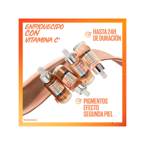 Maybelline - Base per il trucco del siero SuperStay 24H Skin Tint + Vitamina C - 66