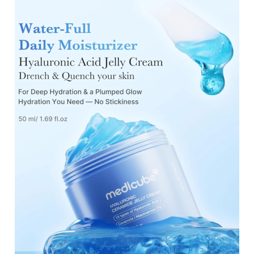 Medicube - Crema viso idratante Hyaluronic Aqua Cooling Ceramide Jelly