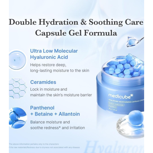 Medicube - Crema viso idratante Hyaluronic Moisturizing Capsule Cream