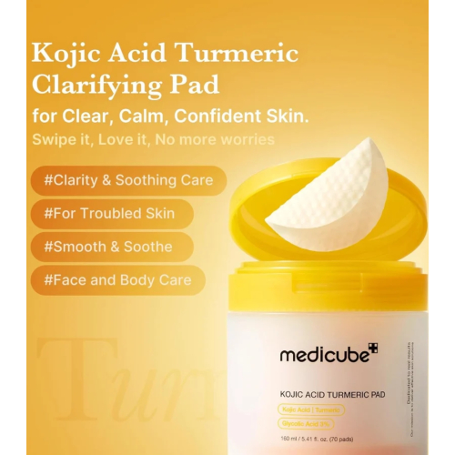 Medicube - *Kojic Acid* - Fazzoletti illuminanti con acido kójico e curcuma - 70pads