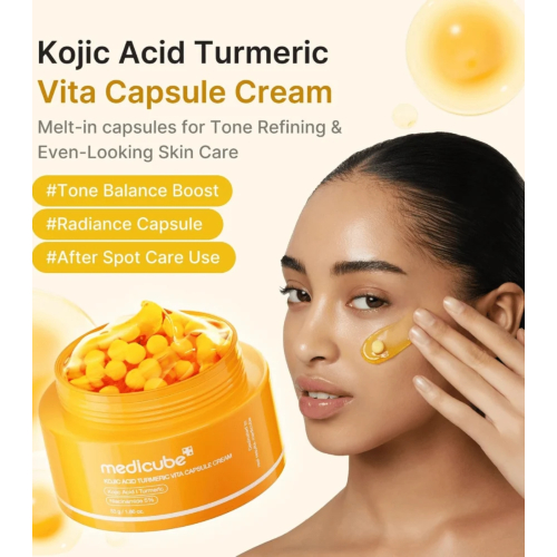 Medicube - *Kojic Acid* - Crema viso illuminante Vita Capsule Cream