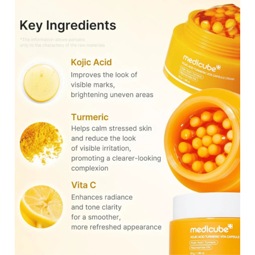 Medicube - *Kojic Acid* - Crema viso illuminante Vita Capsule Cream