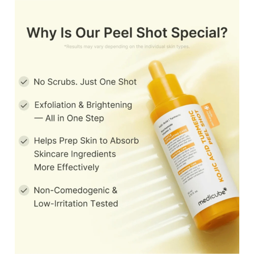 Medicube - *Kojic Acid* - Peeling facciale illuminante Kojic Acid Turmeric Peel Shot