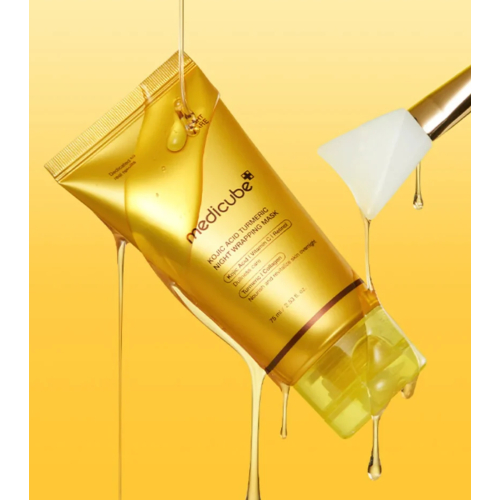 Medicube - Maschera facciale notturna illuminante Kojic Acid Turmeric