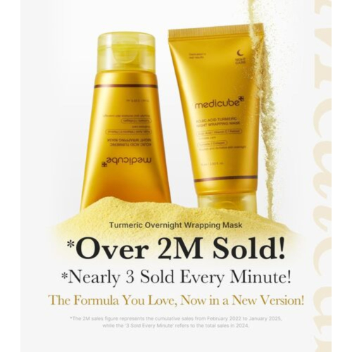 Medicube - Maschera facciale notturna illuminante Kojic Acid Turmeric