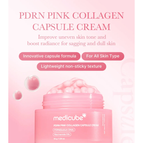 Medicube - *PDRN Pink* - Crema viso illuminante Collagen Capsule Cream