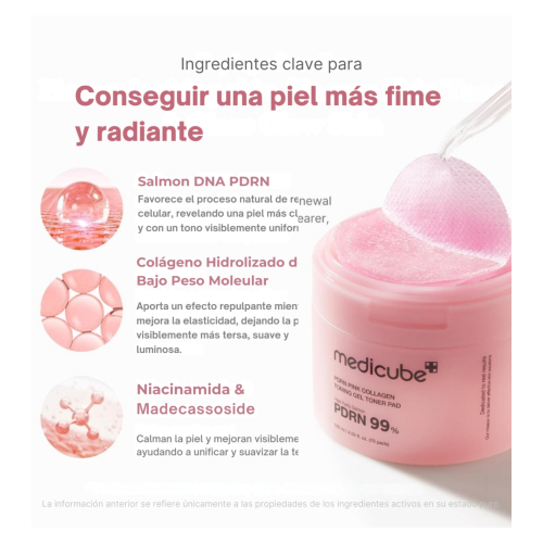 Medicube - *PDRN Pink* - Tonico in gel in formato pad - 70pads