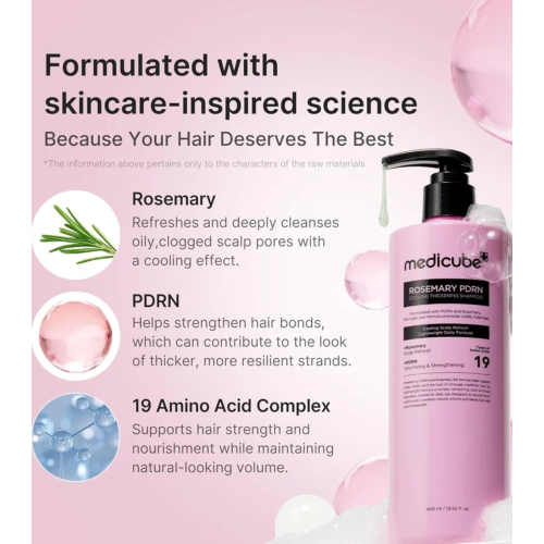 Medicube - *Rosemary PDRN* - Shampoo al rosmarino rinforzante